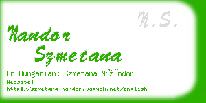 nandor szmetana business card